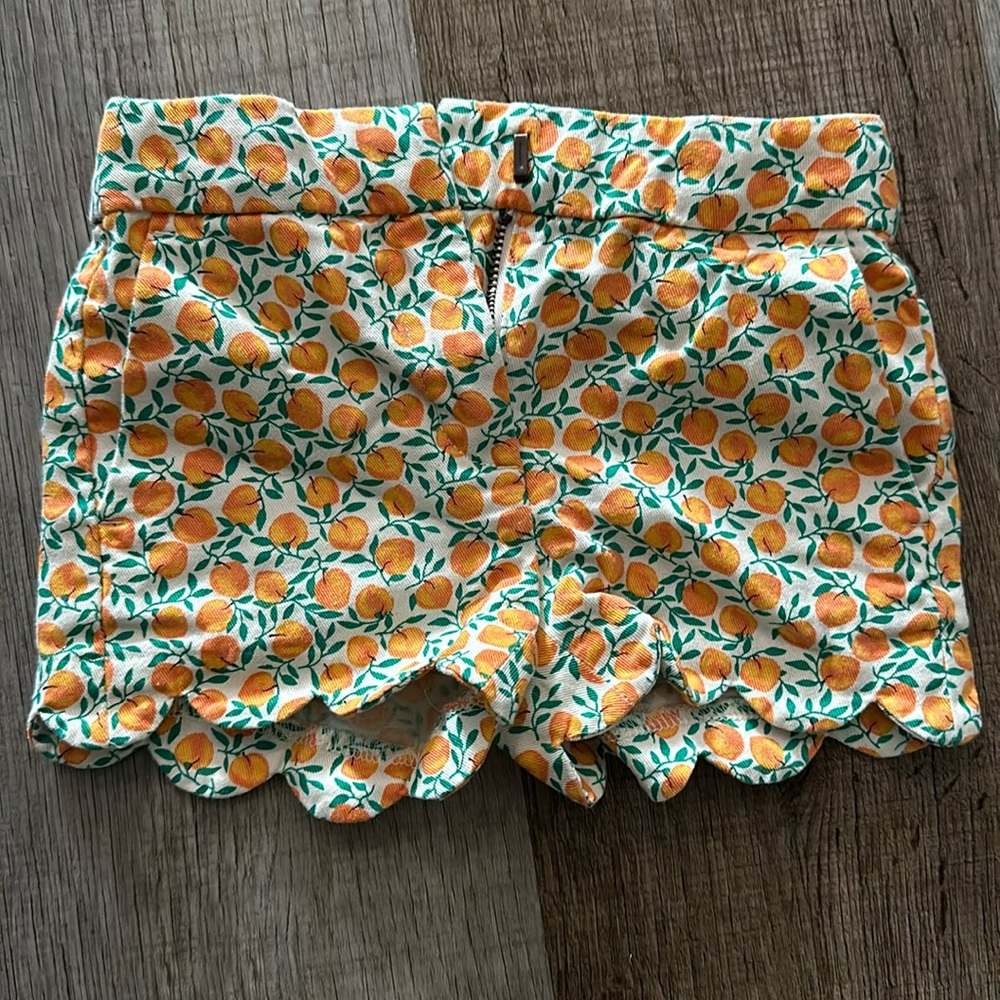 J Crew Cuts peach print shorts 2T